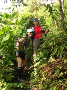 Start of the trail from Sukamantri - fairly thick vegetation for around 500m