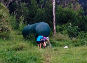Clean water for drinking and washing ourselves at the bottom of Cimelati route