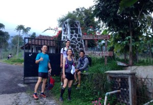 End of the hike - waiting for our pick-up to arrive