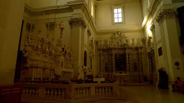Inside of St Irene in Lecce