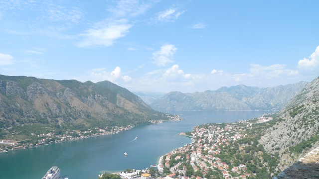 The view from top of Kotor’s city wall