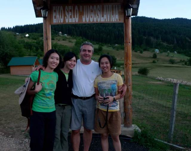 Saying goodbye to our host