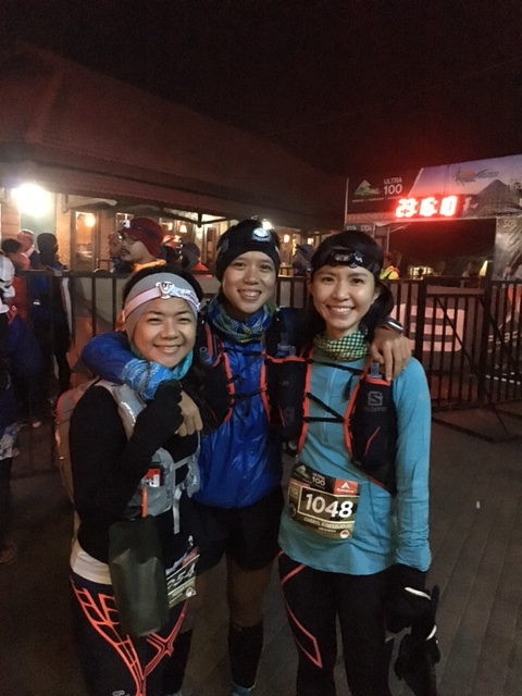 At the start line with Jia and Sara
